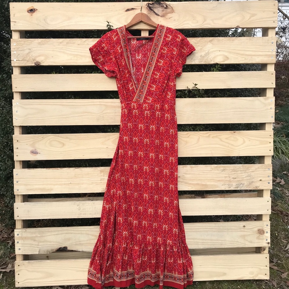 Cute adjustable V neck summer dress